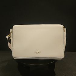 KATE SPADE LEATHER SHOULDER BAG GREY