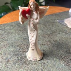 Angel De Porcelana New With Heart $5.
