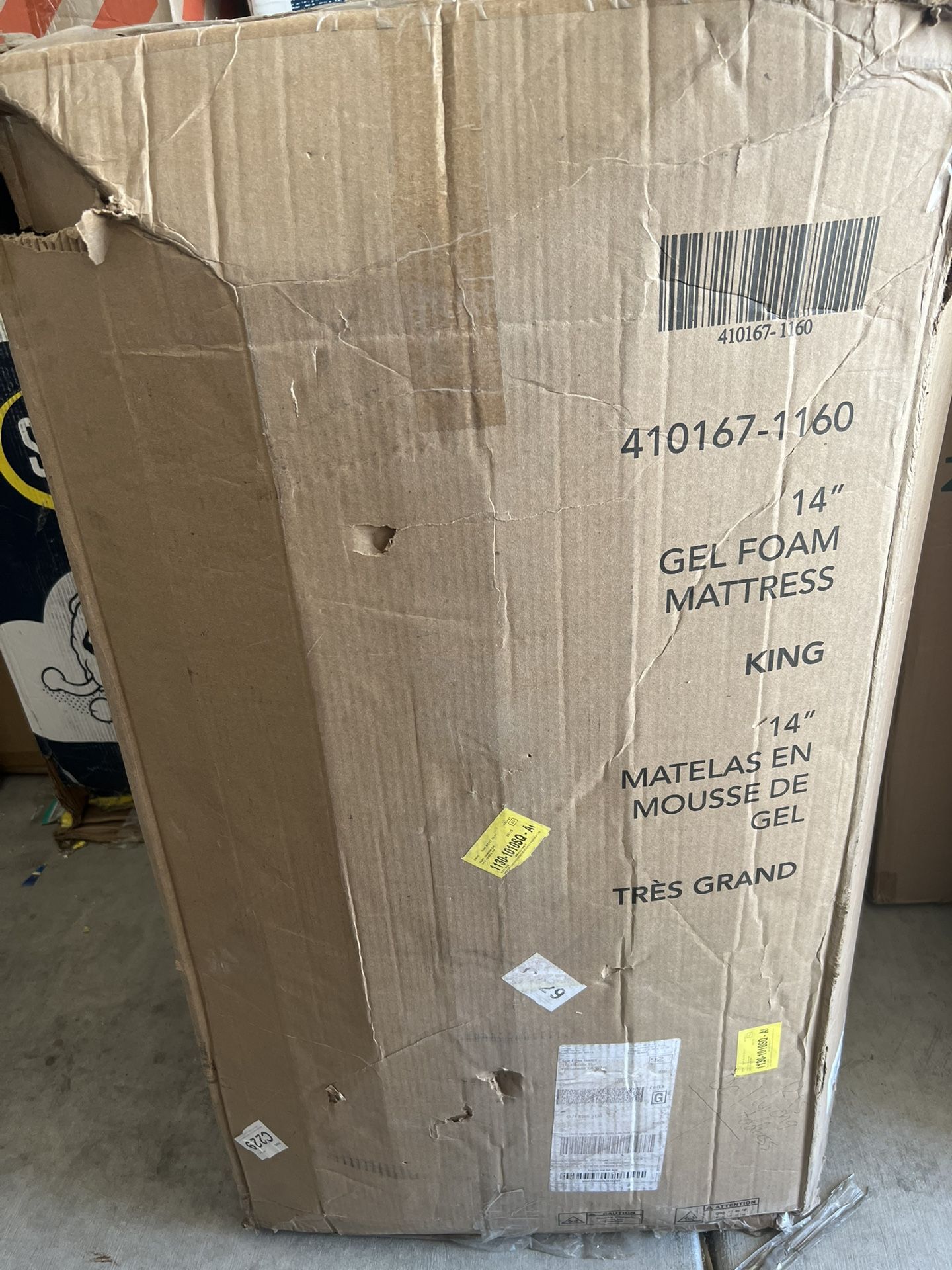 King 14” Gel Memory Foam Mattress