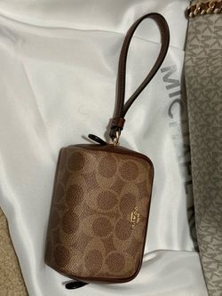Coach Signature Wristlet Pouch