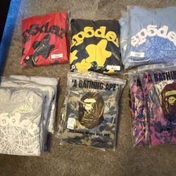 Sp5der & Bathing Ape Hoodies 