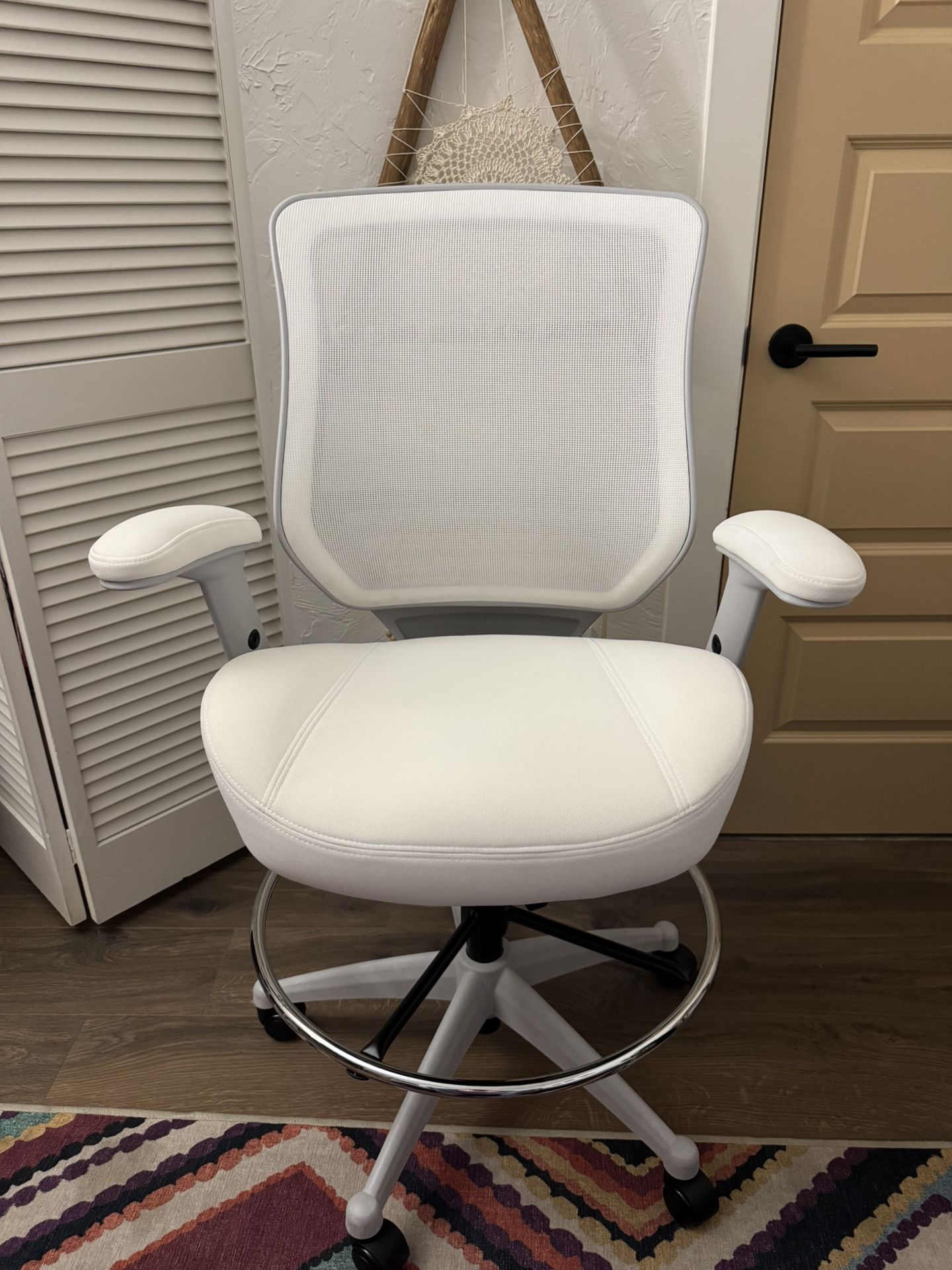 Boliss Office Drafting Chair White / Brand New