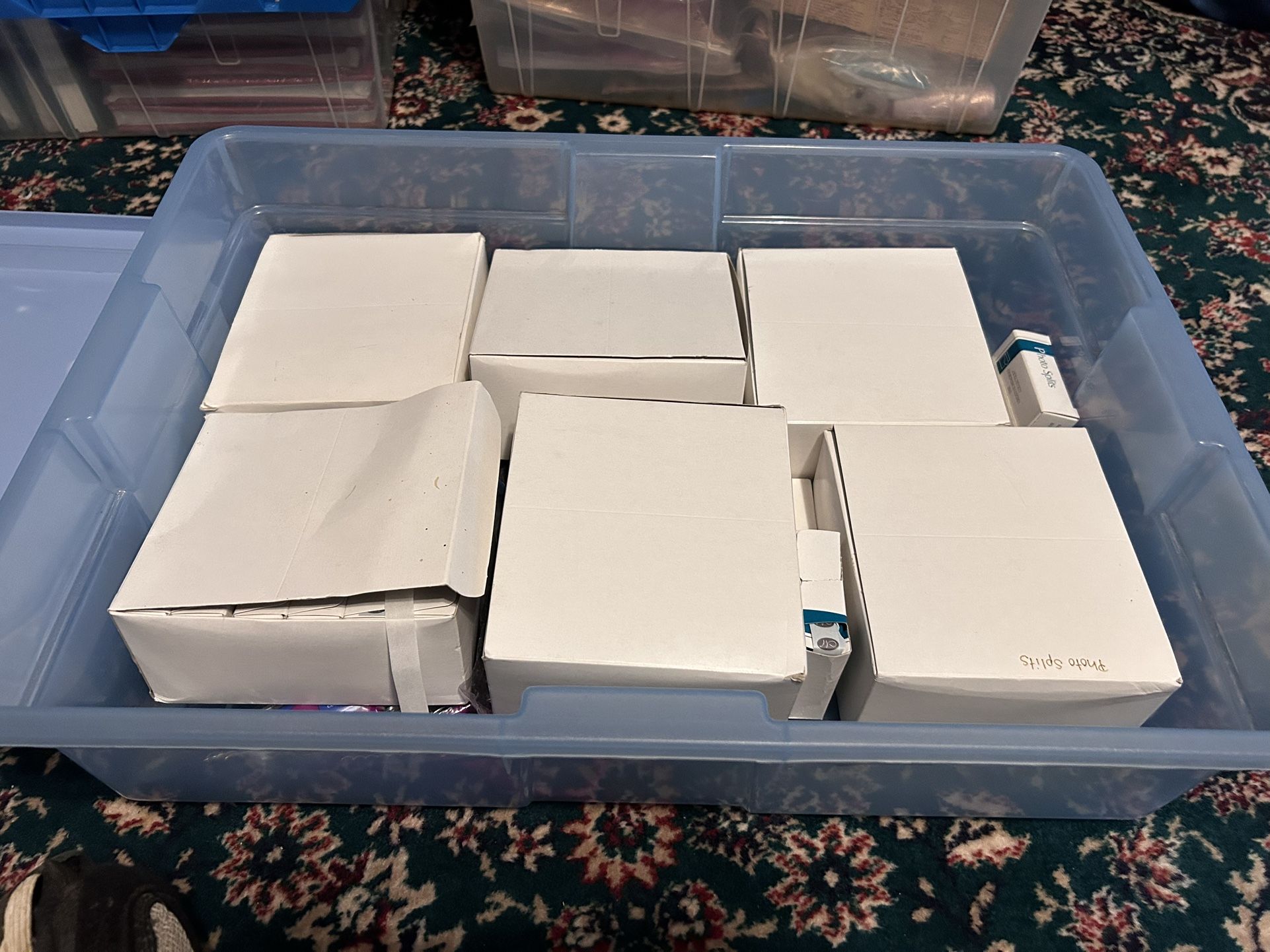 Approximately 72 Boxes of 500 Photo Splits Two Sided Tape Stickers for Scrapbooking