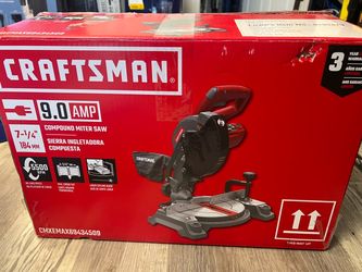 CRAFTSMAN 7-1/4-in 9-Amp Single Bevel Compound Corded Miter Saw