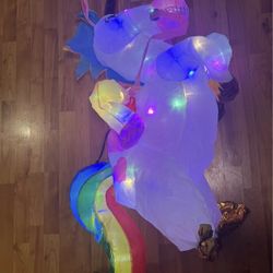 Inflatable Unicorn with Lights