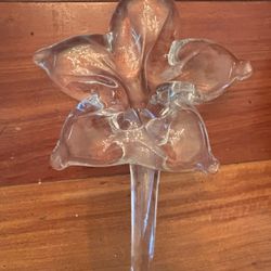 Art Glass Lily Bud Vase Paperweight