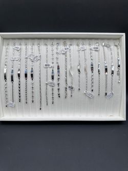 Esclabas Y Pulseras Para Bebés Y Niños De Plata Ley .925