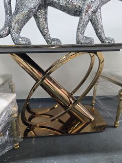 Dining Table Set 5pc, Marble Top