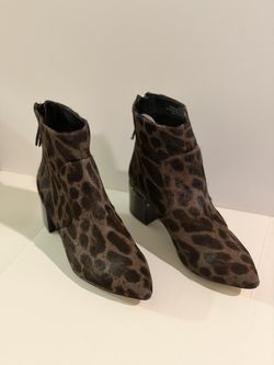 Karl Lagerfeld leopard print ankle boots 