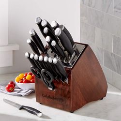 Calphalon Contemporary Self-Sharpening 20-Piece Knife Block Set with SharpIN Technology, Black