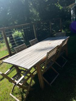 Teak wood outdoor table