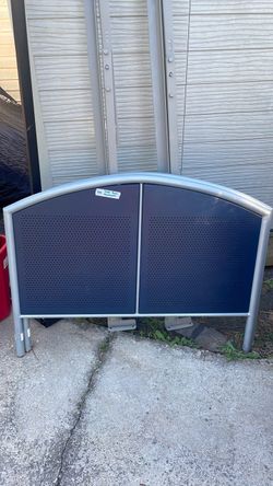 Twin Bed Headboard Metal Navy Blue