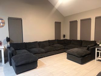 9 piece oversized cloud dark grey sectional