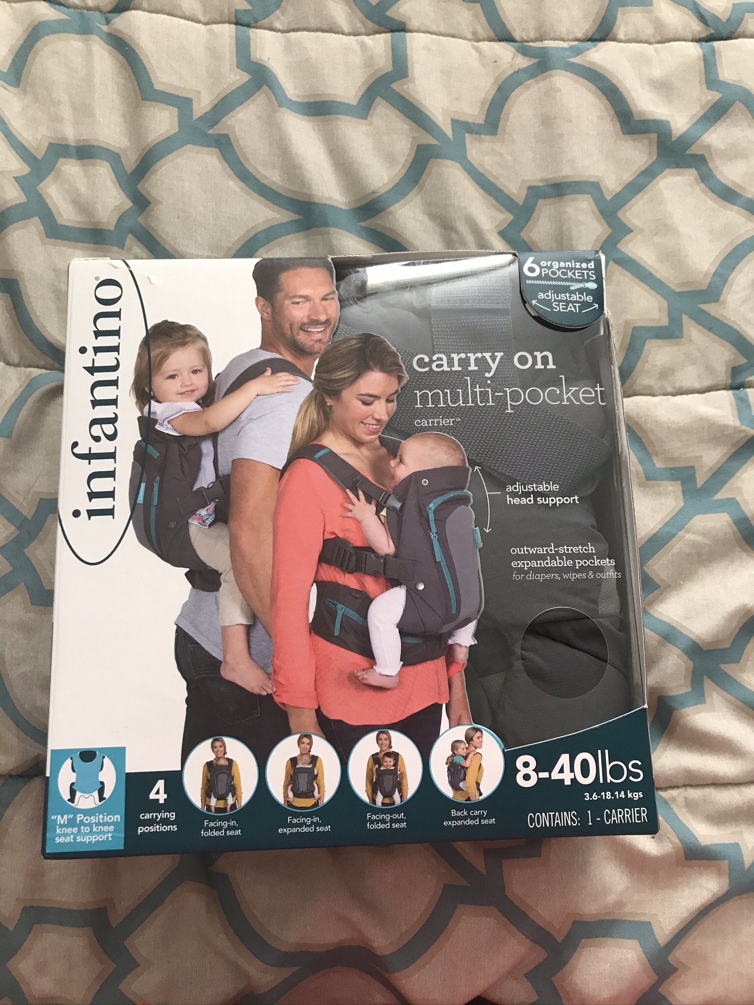 Infantino Multi Pocket Baby Carrier Up To 40 Lbs