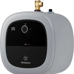 Westinghouse 4 Gallon Electric Mini Tank Water Heater, 120V, 1440W Instant Hot Water for Point of Use, Compact Under Sink & RV Design, Easy Wall/Floor