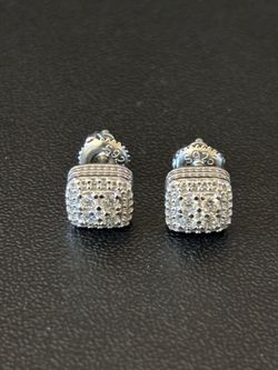 925 Sterling Silver Moissanite Stud Earrings ✨ GRA Certified