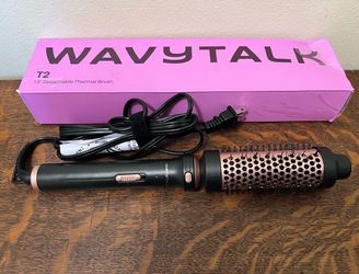 Wavytalk Thermal Brush, 1 1/2 inch Heated Round Brush with Detachable Head, Velvet Pouch