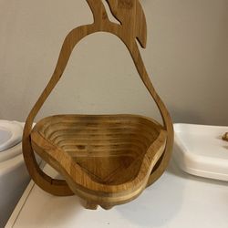 70s style pear shaped fruit basket