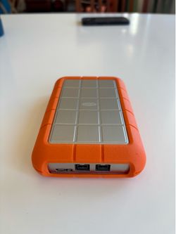 500GB LaCie Rugged External HDD. USB 3 & FireWire 800 connectivity.
