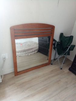 Big solid wood morror