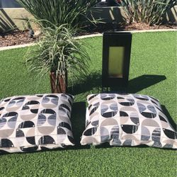 Home Decor (pillows, Candle Holder, Plant)