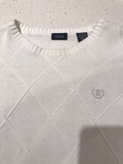 IZOD white quilted sweater