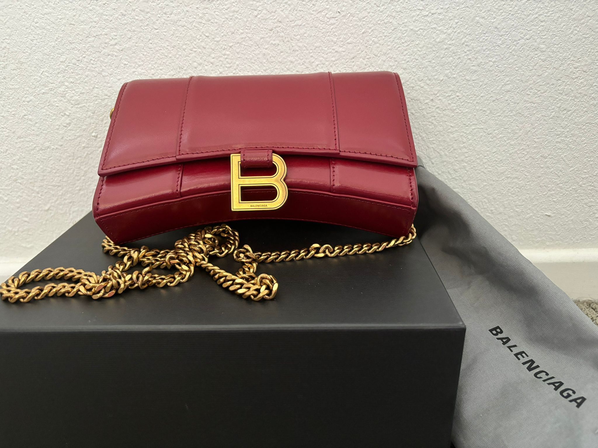 Balenciaga Hourglass Leather Crossbody Bag