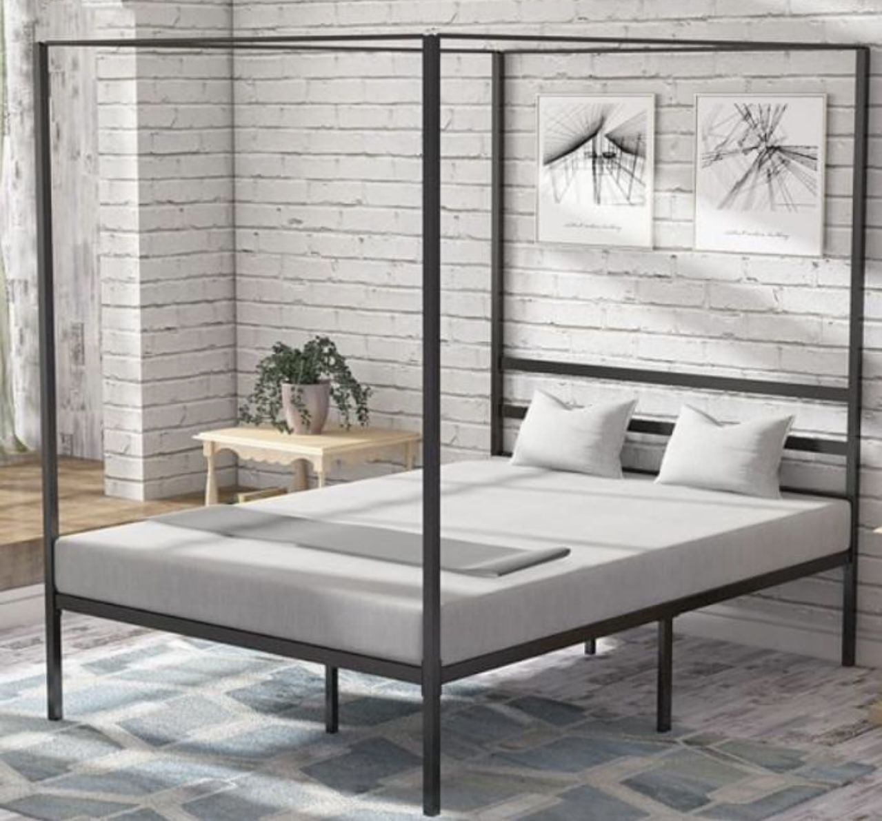 CANOPY BED FRAME QUEEN SIZE BRAND NEW IN BOX!!!