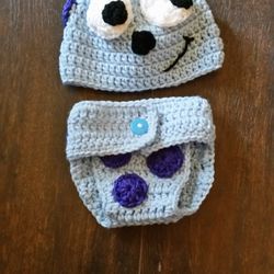 Monster diaper cover set photo prop