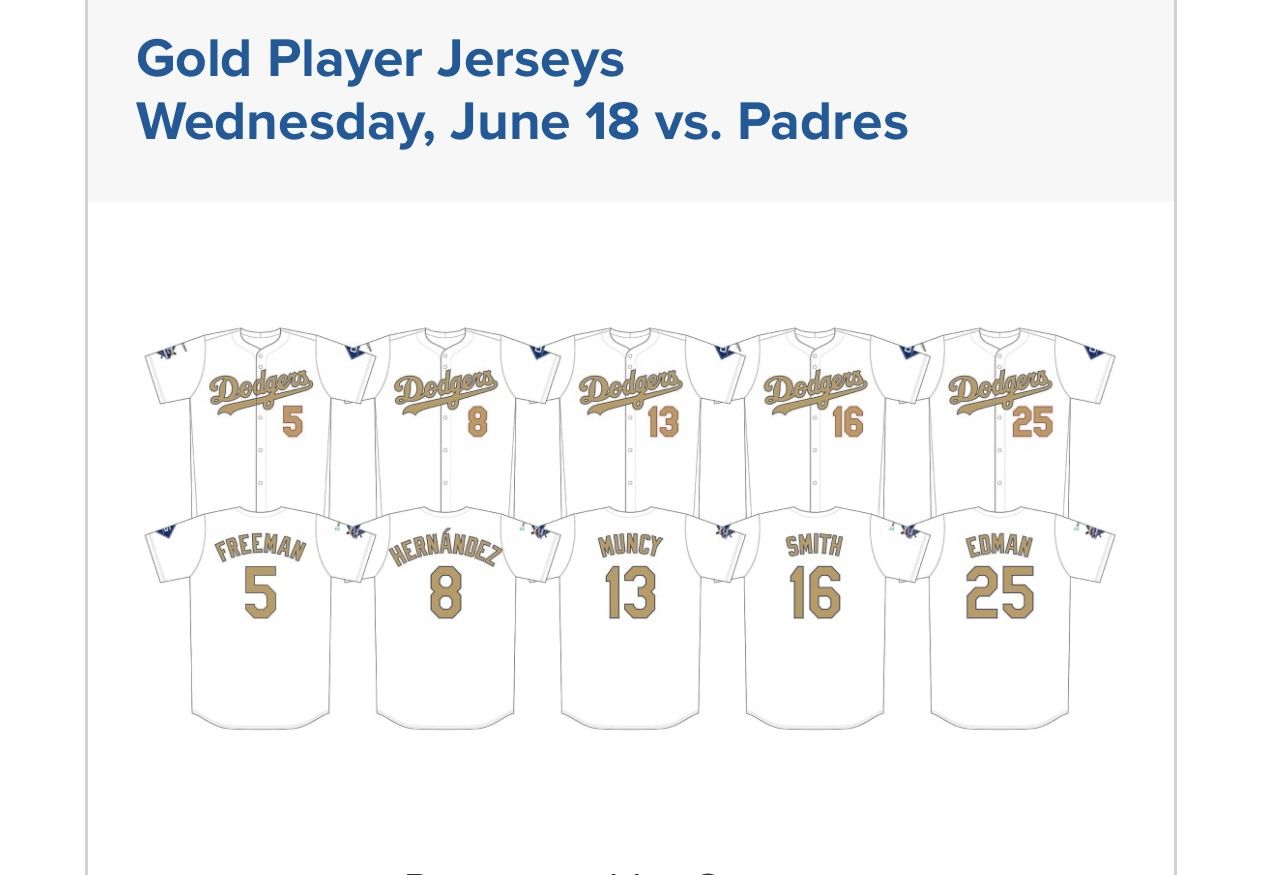 Gold Players Jersey