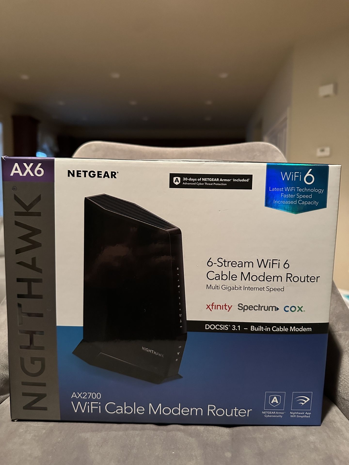 NETGEAR Nighthawk Cable Modem + WiFi 6 Router For Sell