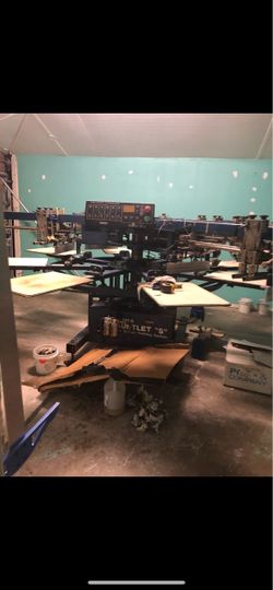 M&R gauntlet S screen press/printing