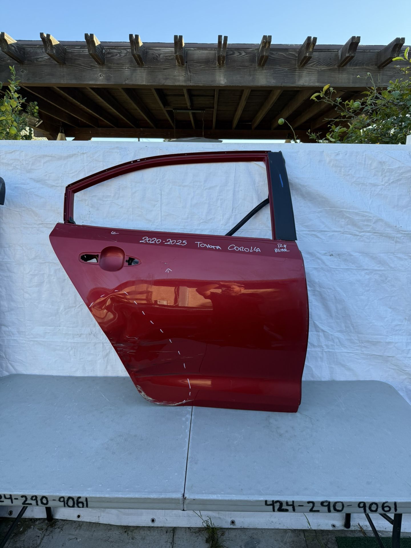 2020 2021 2022 2023 2024 2025 TOYOTA COROLLA RIGHT REAR DOOR OEM USED