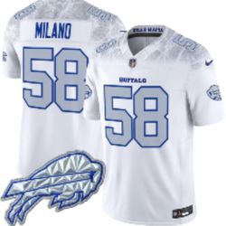 New Season Adult Buffalo Bills Matt Milano NO.58 Football Jerseys