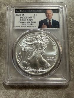 🔥PCGS MS70 2020- (S) First Strike Silver Eagle🔥Emergency Issue🔥Rare🔥