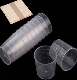 200 Pack 1oz/30ml Plastic Graduated Cups w/ 200 stirring sticks for mixing epoxy