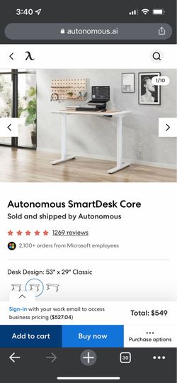 Autonomous Standing Desk