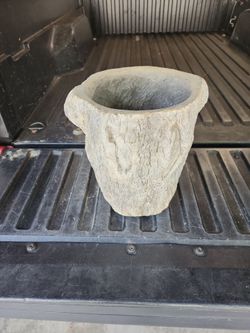 Large Stone Mortar Pot