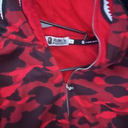 Red bape hoodie