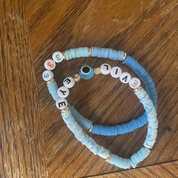 Blue bracelets