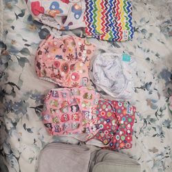 Girl cloth diapers
