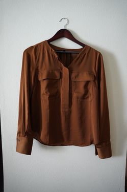 XS Brown Blouse Banana Republic