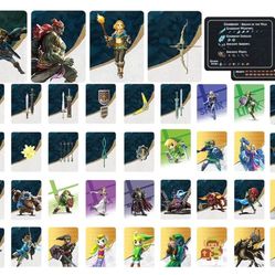  Nintendo Zelda Amiibo Cards 