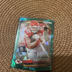 Travis Kelce 2025 Panini Prizm Green Ice Prizm #67 SP