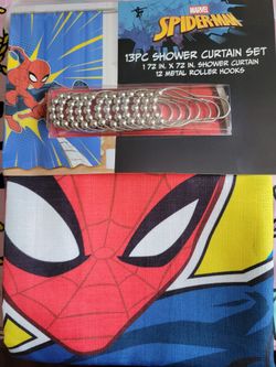 Marvel Spider-Man 13pc Shower Curtain Set