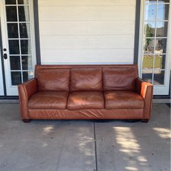 Nail Head Leather Couch