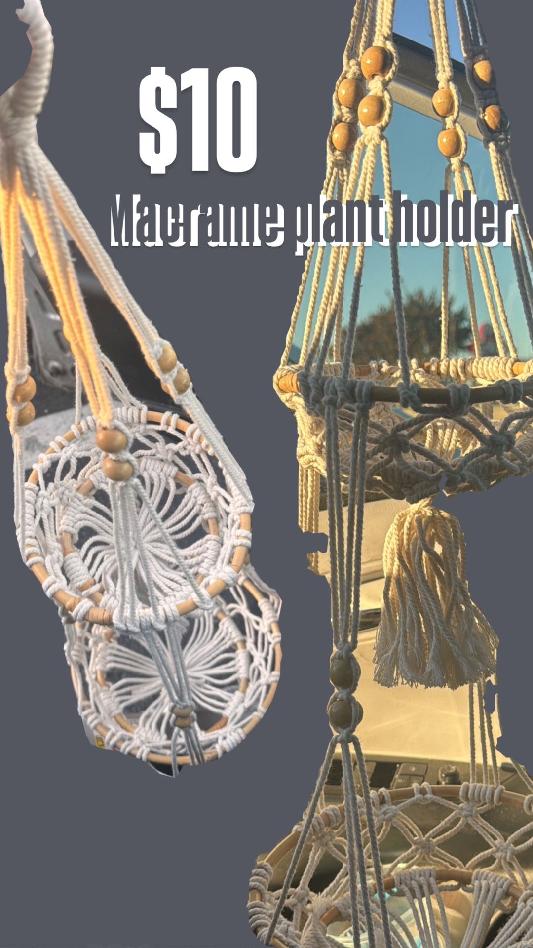 $10 Hanging Macrame plant Holder Indoor Plant Hanging