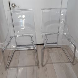 2 Clear Plastic Chairs
