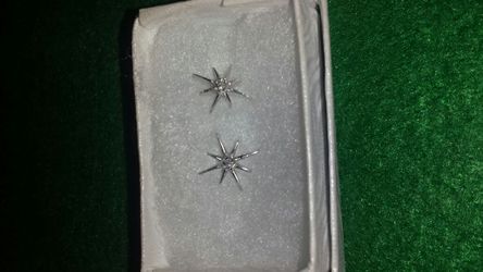 Sterling silver star earrings