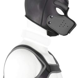 4 Sets Adults Puppy Hood HeadMask Custom Animal HeadMask Novelty Costume Dog (Hood Mask,Armband andHarness)